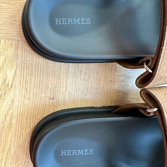 Hermes Chypre Men’s Sandal 43EU Brun Fume in Suede Goatskin authentic brandnew - Picture 3 of 9